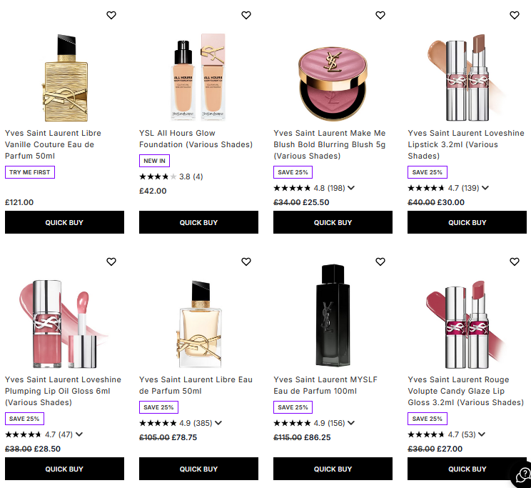 25% off Yves Saint Laurent at Lookfantastic 25% off Yves Saint Laurent at Lookfantastic