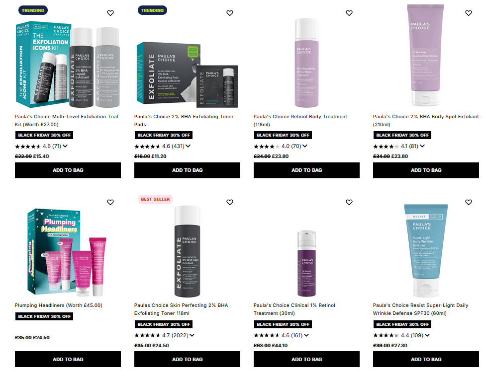 30% off Paula’s Choice at Cult Beauty