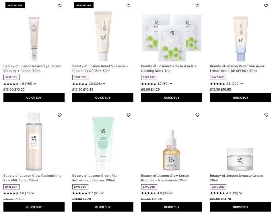 30% off Beauty of Joseon at Lookfantastic