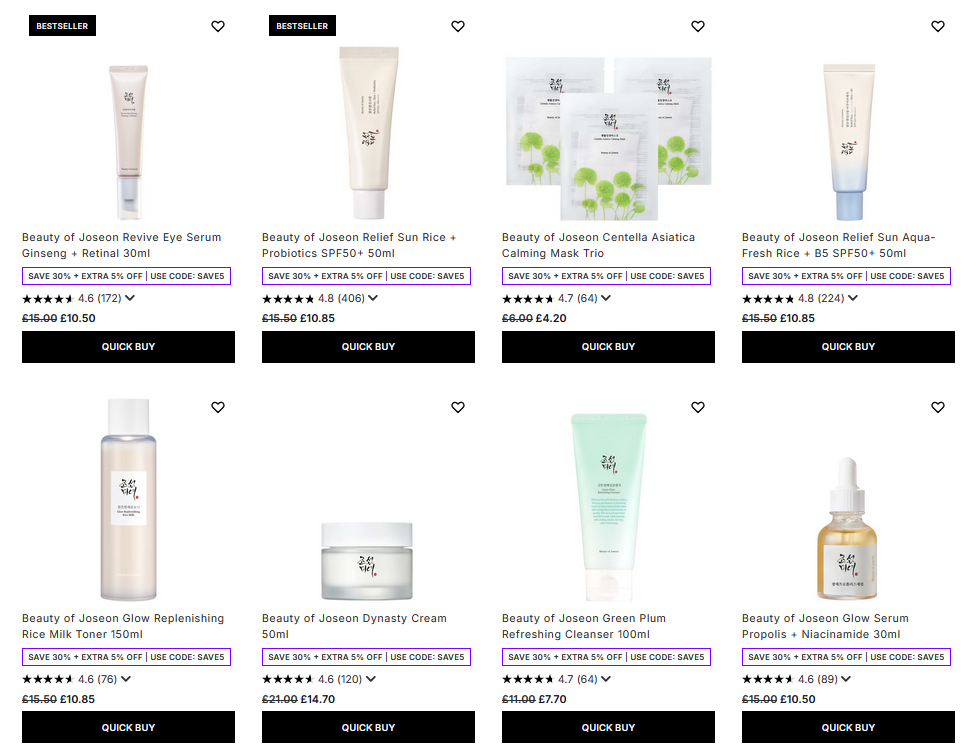 30% off Beauty of Joseon at Lookfantastic