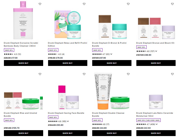 Up to 39% off Drunk Elephant at Lookfantastic