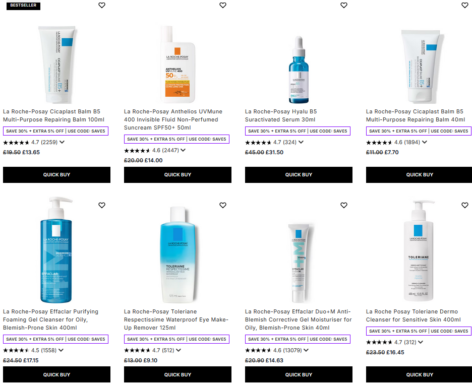 30% off La Roche-Posay at Lookfantastic