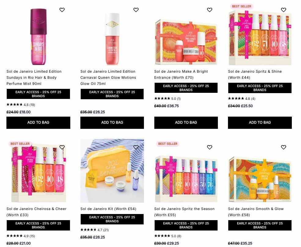 25% off Sol de Janeiro at Cult Beauty