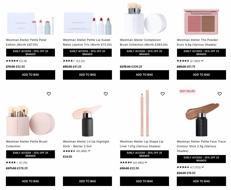 25% off Westman Atelier at Cult Beauty