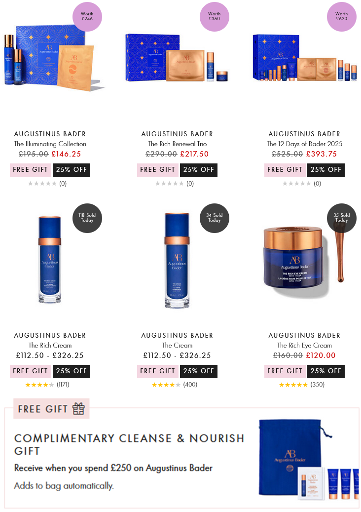 25% off Augustinus Bader at Space NK