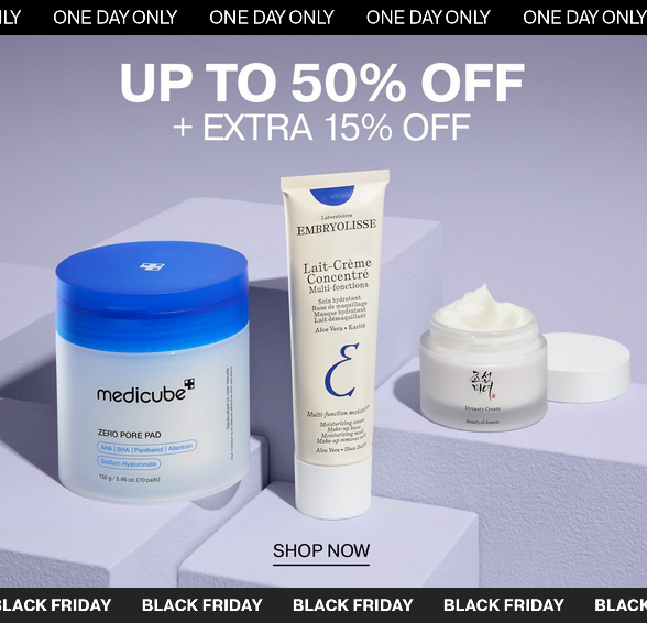 Up to 50% off Black Friday at BEAUTY BAY