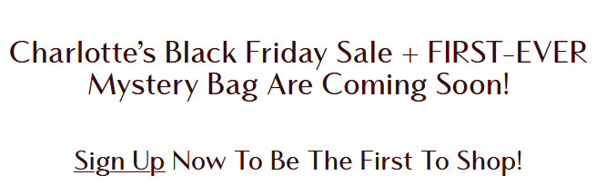 The Black Friday waitlist at Charlotte Tilbury is now open