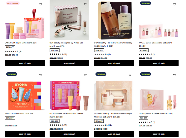 Up to 25% off Gifts & Sets at Cult Beauty Up to 25% off Gifts & Sets at Cult Beauty
