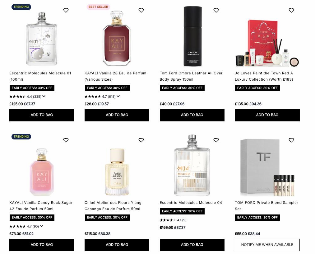 30% off Fragrance at Cult Beauty