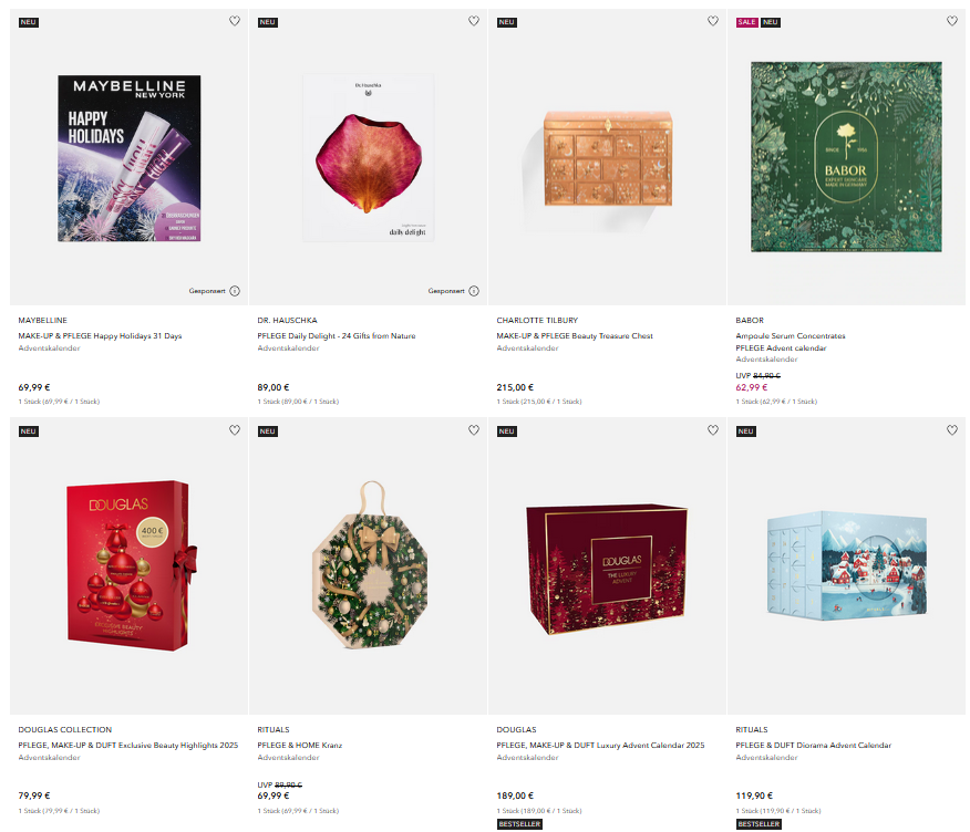 20% off Advent Calendars at Douglas 20% off Advent Calendars at Douglas