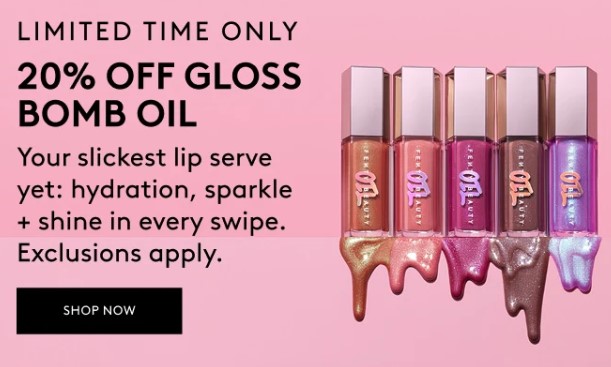20% off Fenty Gloss Bomb Oil 
