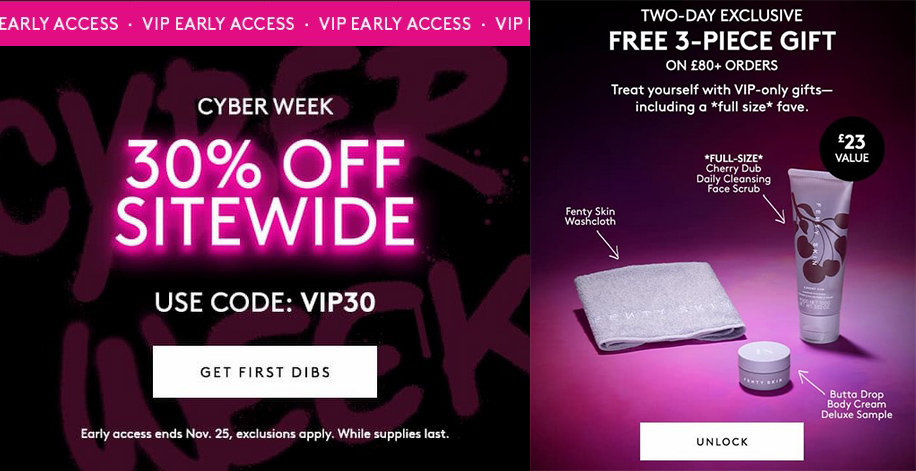 30% off sitewide at Fenty