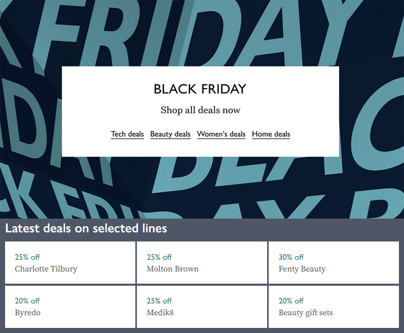 Black Friday Beauty & Fragrance Deals at John Lewis