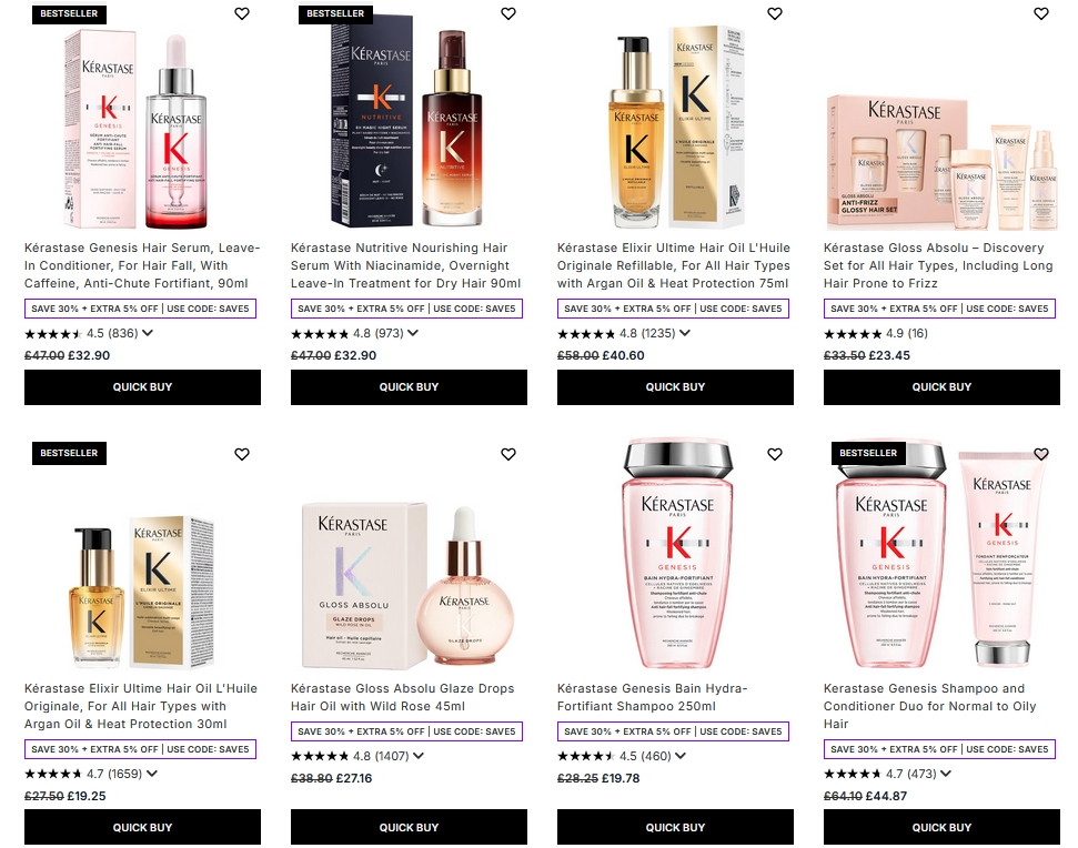 30% off Kérastase at Lookfantastic