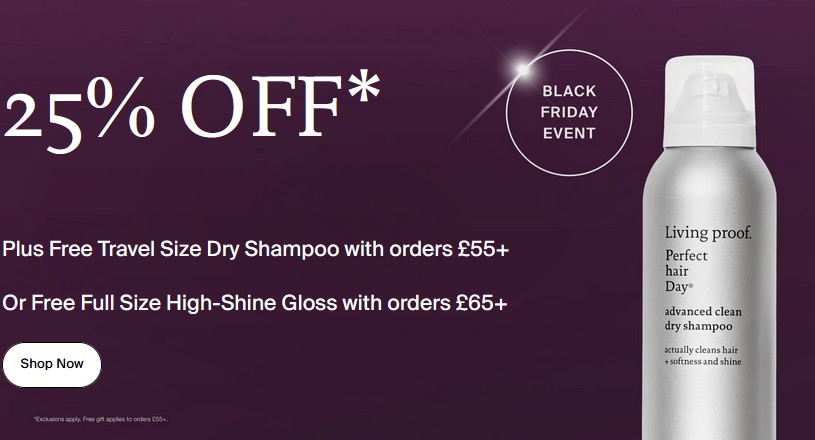 Black Friday at Living Proof: 25% off sitewide