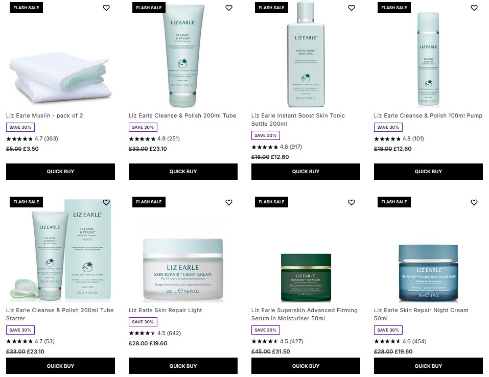 30% off Liz Earle at Lookfantastic