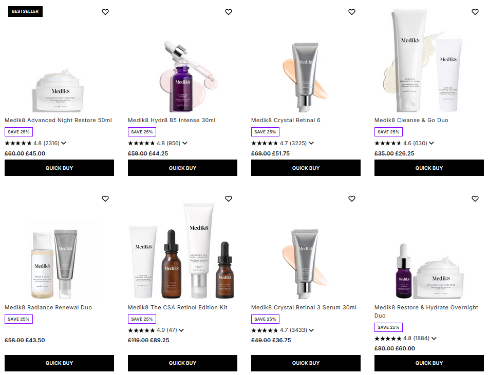 25% off Medik8 at Lookfantastic