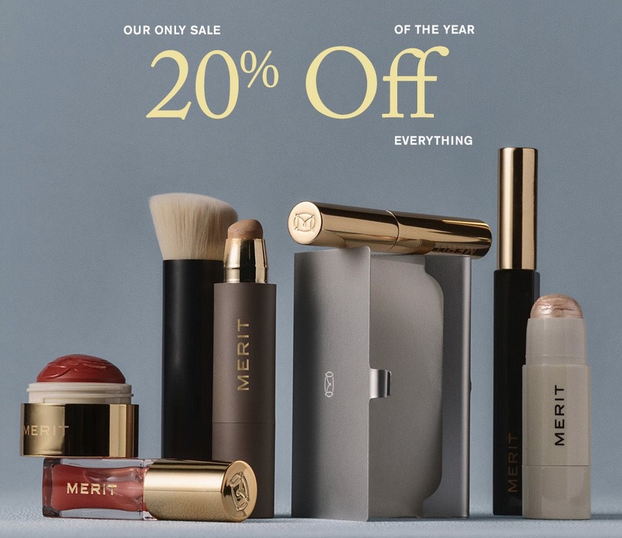 20% off sitewide at Merit Beauty