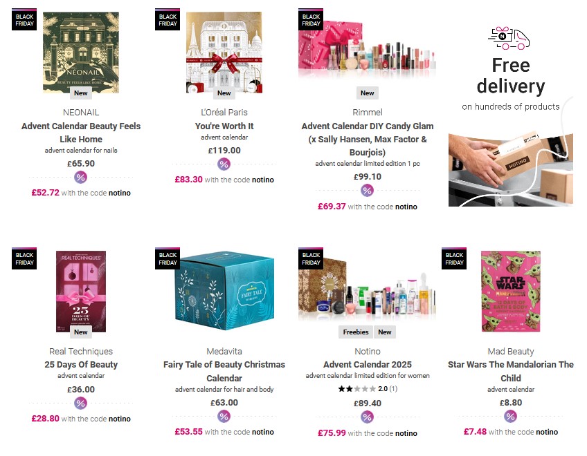 15-20% off Beauty Advent Calendars at Notino