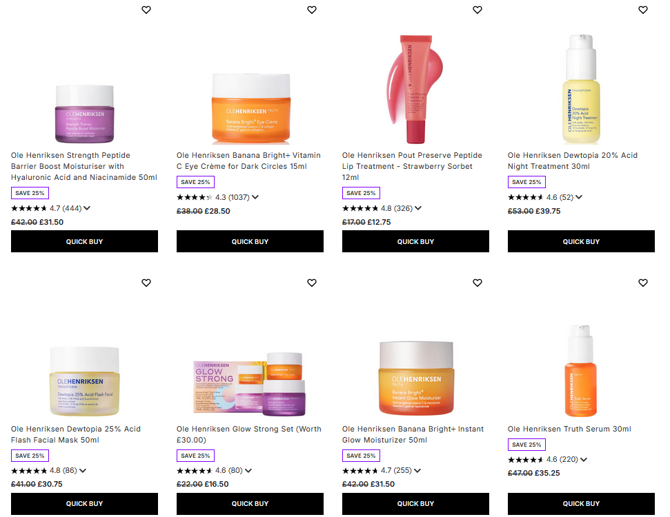 25% off Ole Henriksen at Lookfantastic