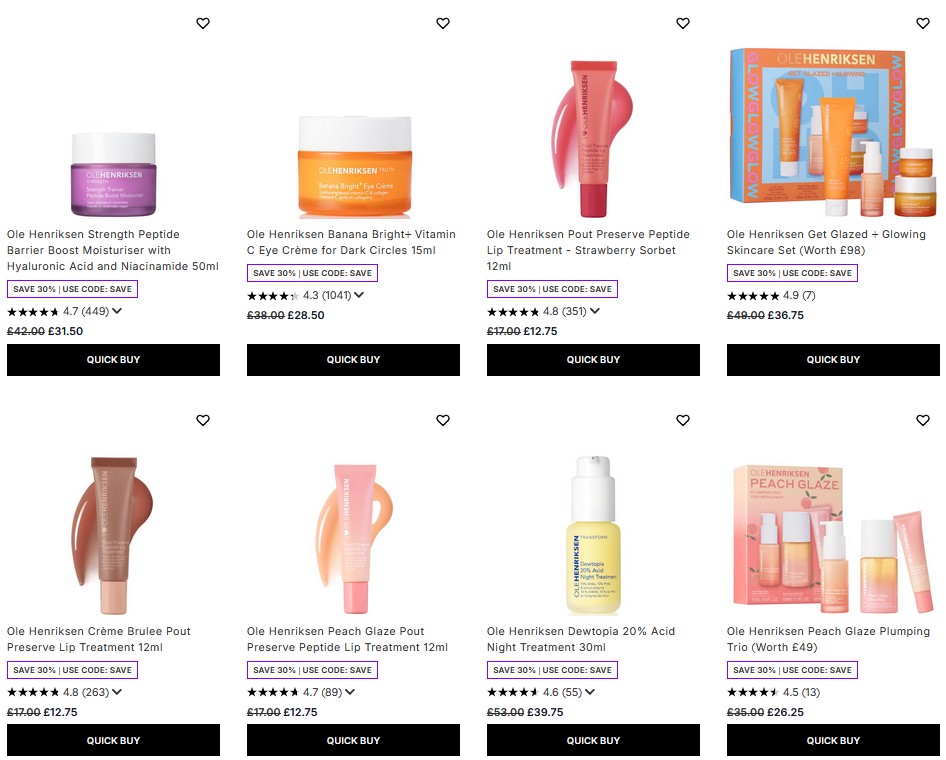 30% off Ole Henriksen at Lookfantastic