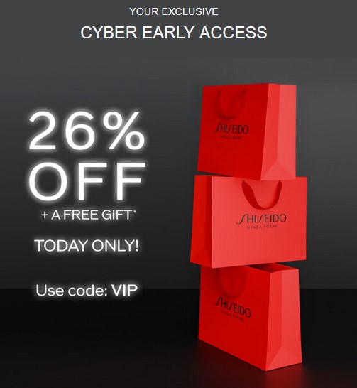 26% off sitewide at Shiseido