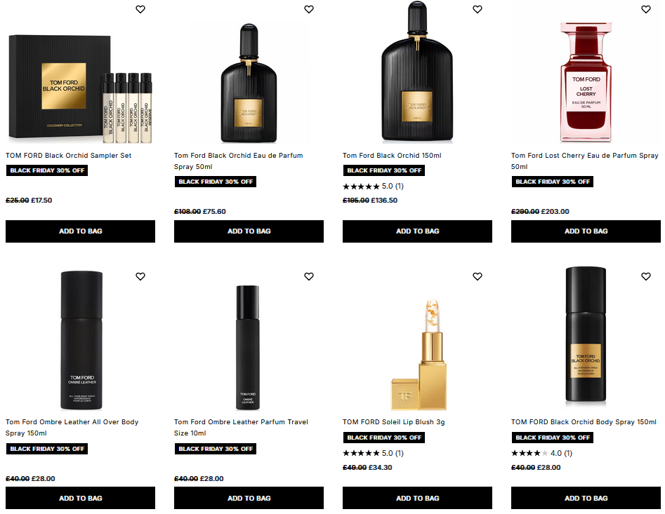 30% off Tom Ford at Cult Beauty