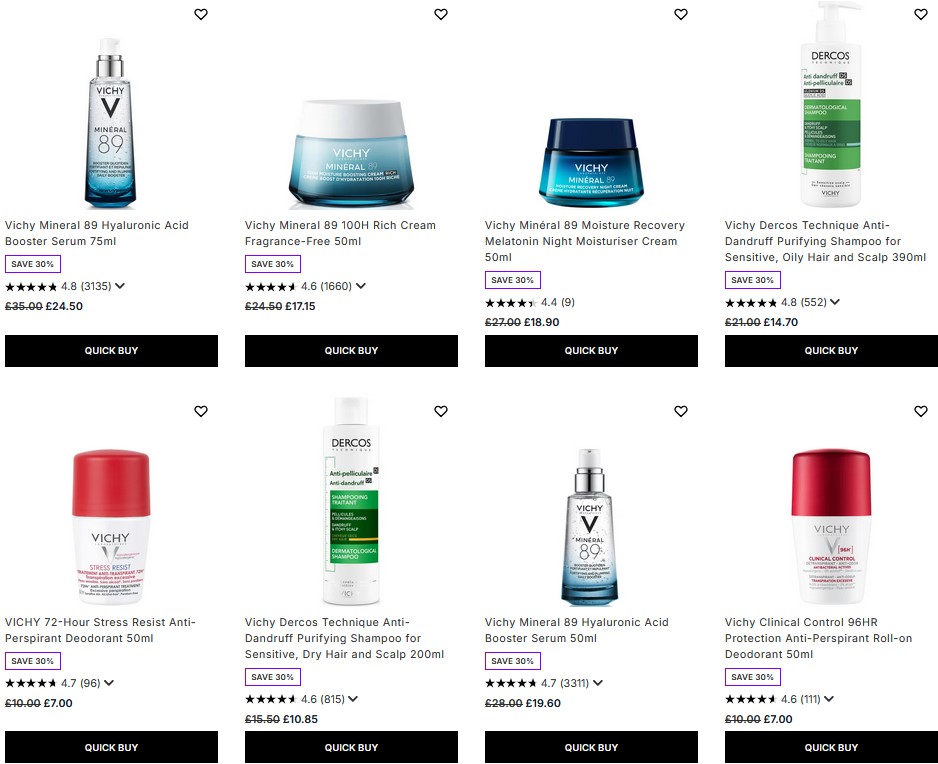 30% off Vichy at Lookfantastic