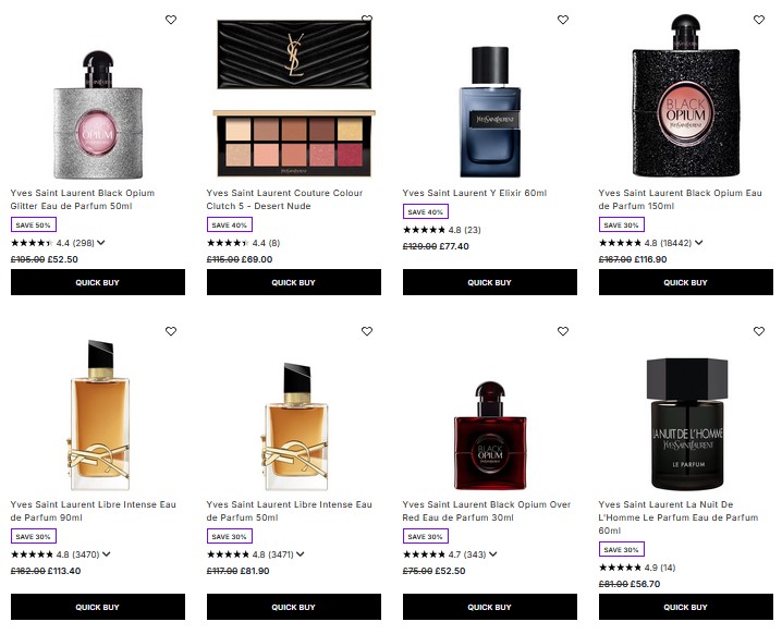 Up to 50% off YSL at Lookfantastic