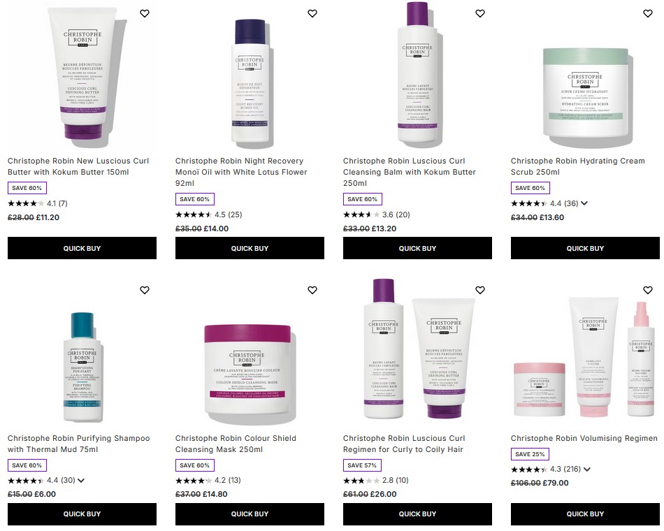 Up to 60% off Christophe Robin at Lookfantastic