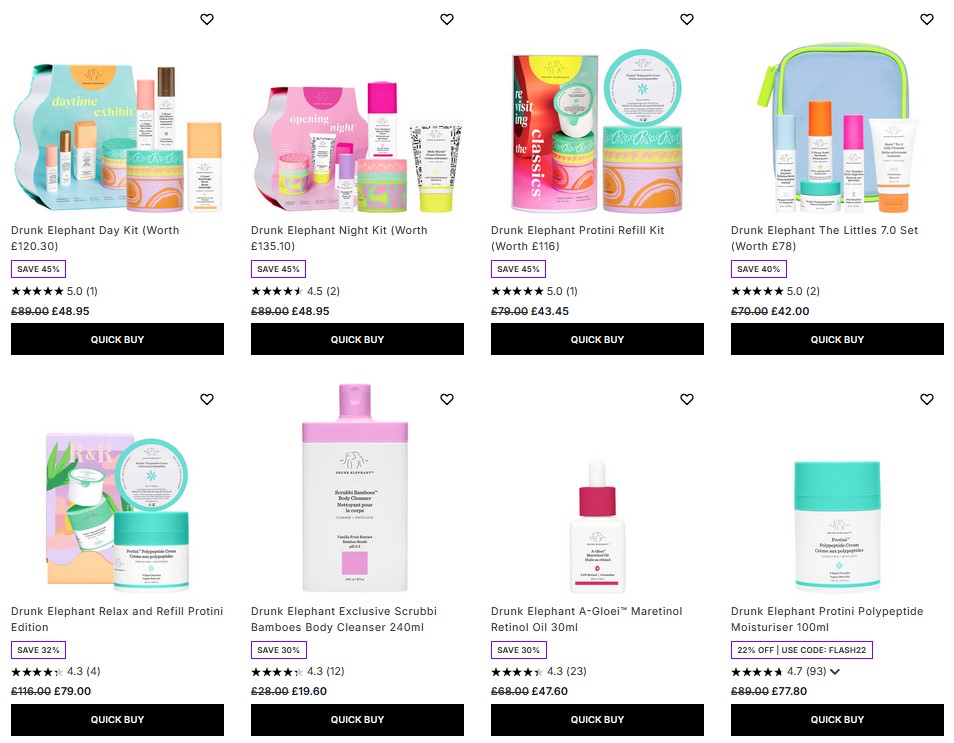 Up to 45% off Drunk Elephant at Lookfantastic