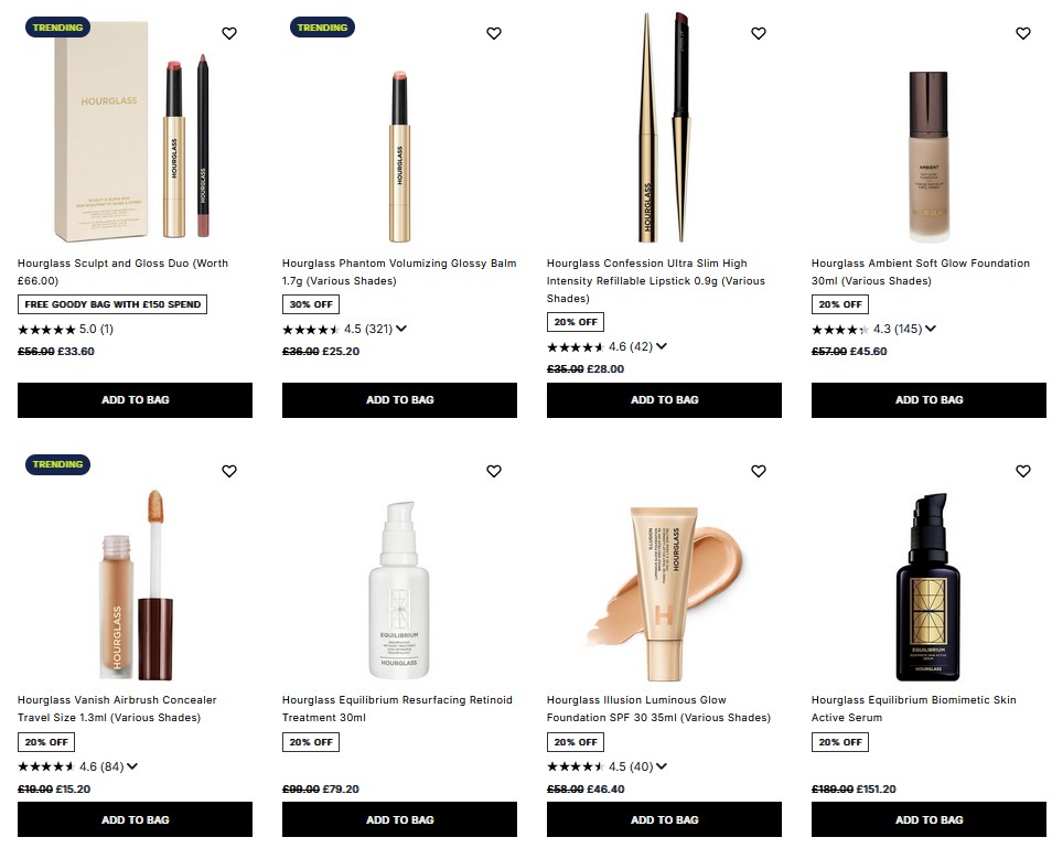 Up to 30% off Hourglass at Cult Beauty