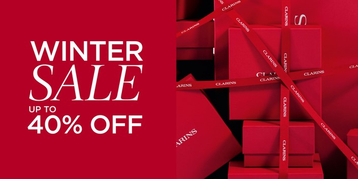 Up to 40% off sale at Clarins Up to 40% off sale at Clarins