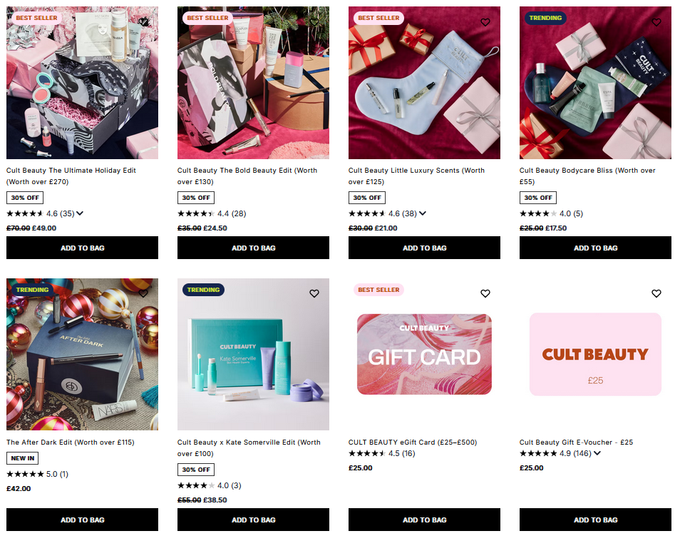 30% off Cult Beauty Boxes