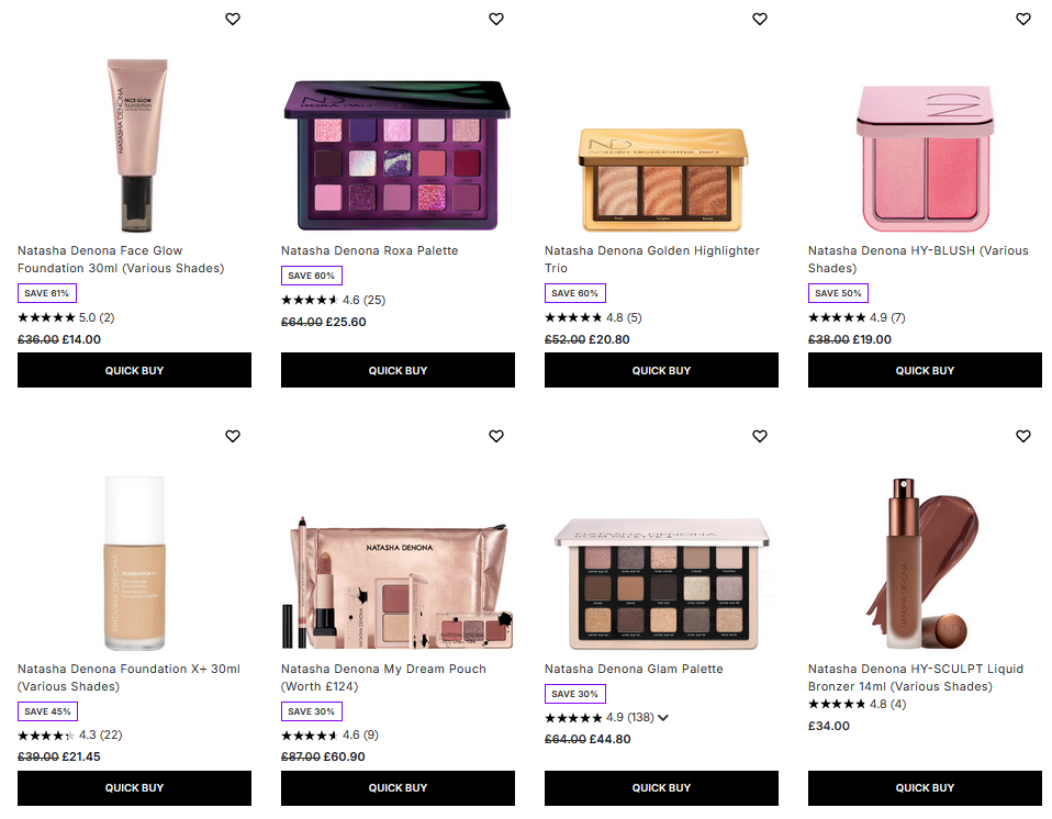 Up to 60% off Natasha Denona at Lookfantastic Up to 60% off Natasha Denona at Lookfantastic