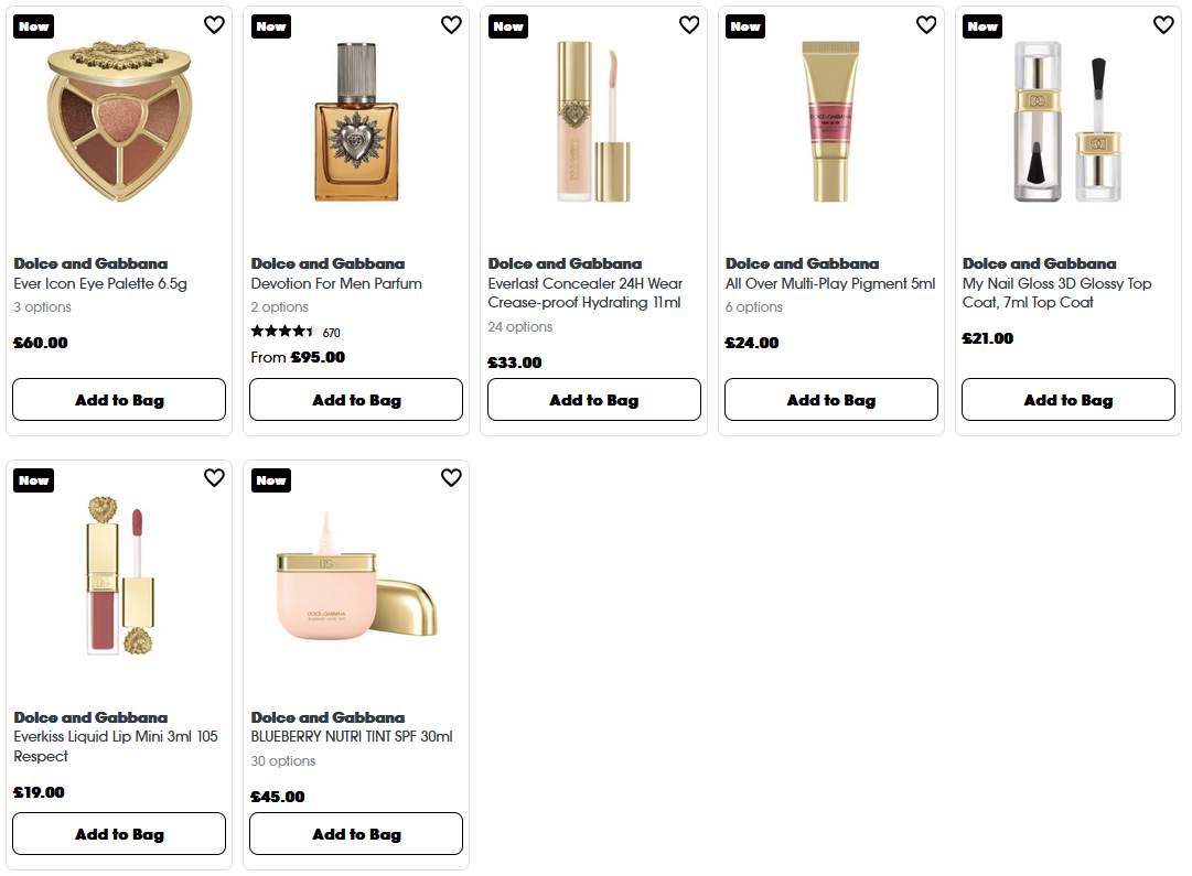 New Dolce & Gabbana launches at Sephora UK New Dolce & Gabbana launches at Sephora UK