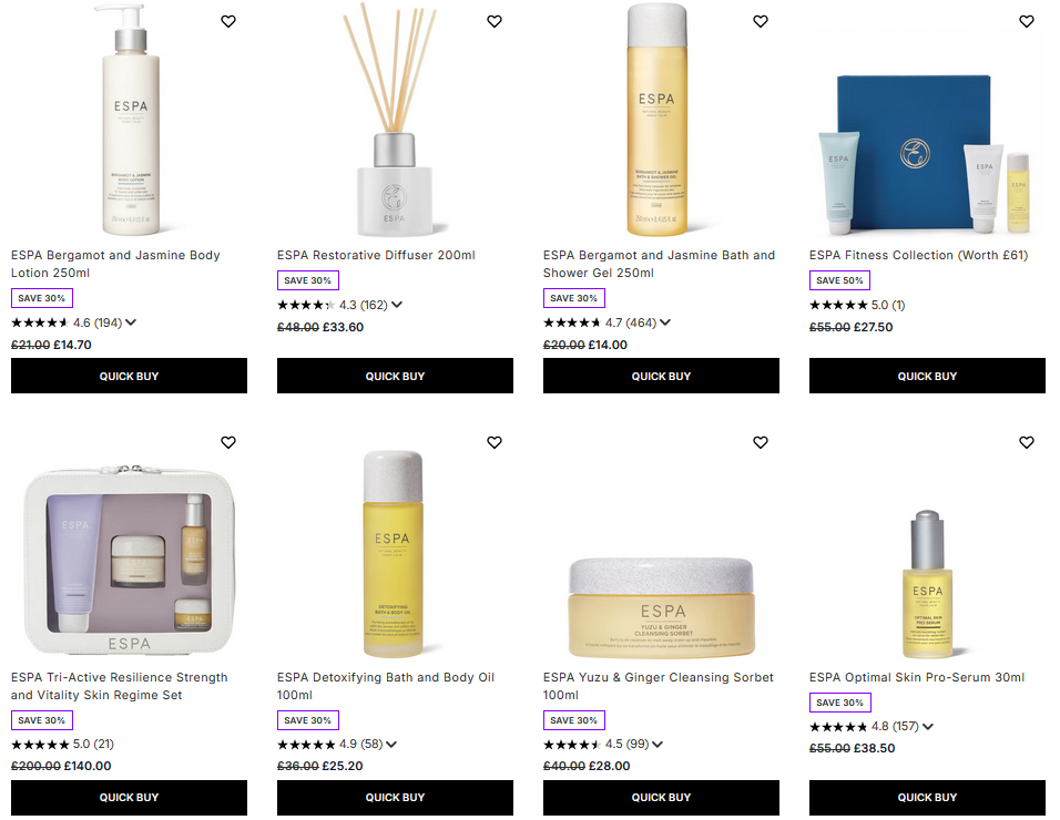 Up to 50% off ESPA at Lookfantastic Up to 50% off ESPA at Lookfantastic
