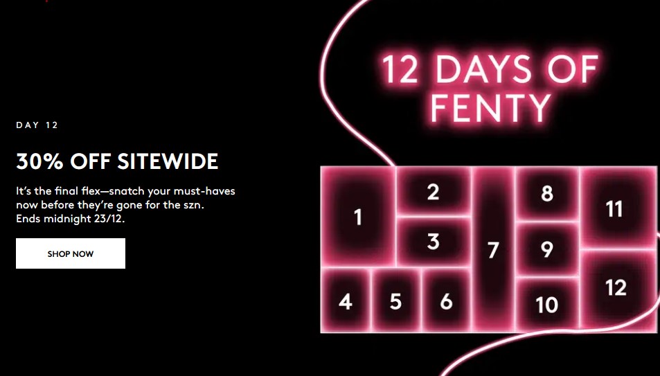 30% off sitewide at Fenty