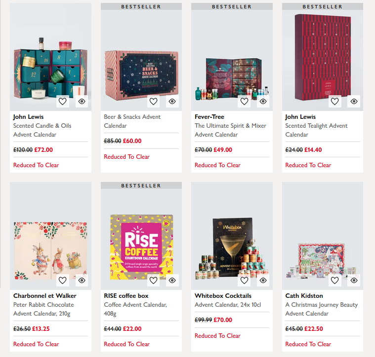 Up to 50% off Advent Calendar at John Lewis