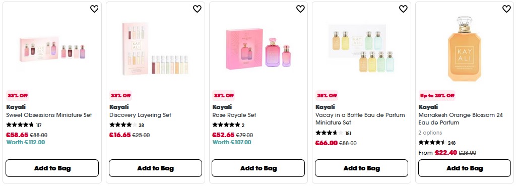 Up to 33% off selected Kayali at Sephora UK