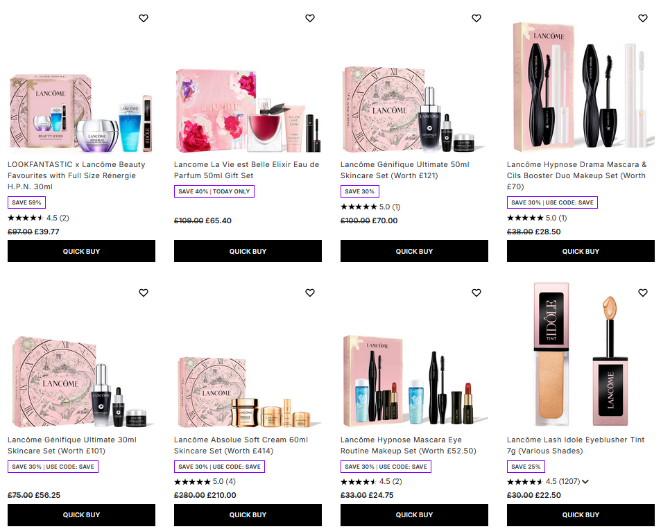 Up to 59% off Lancome at Lookfantastic Up to 59% off Lancome at Lookfantastic