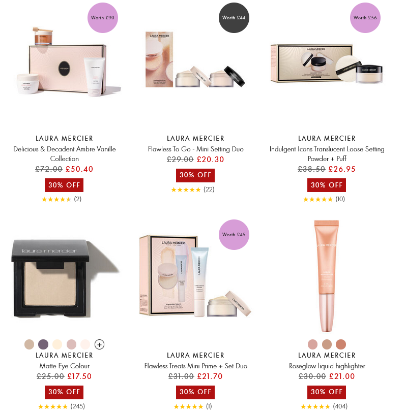 30% off selected Laura Mercier at Space NK