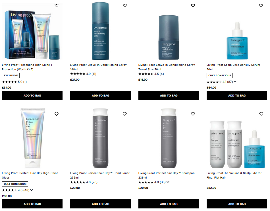 20% off Living Proof at Cult Beauty