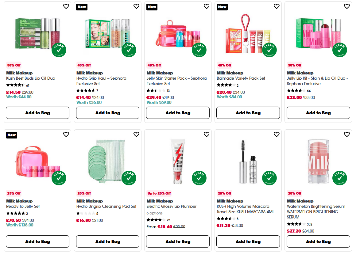 Up to 40% off Milk Makeup at Sephora UK Up to 40% off Milk Makeup at Sephora UK
