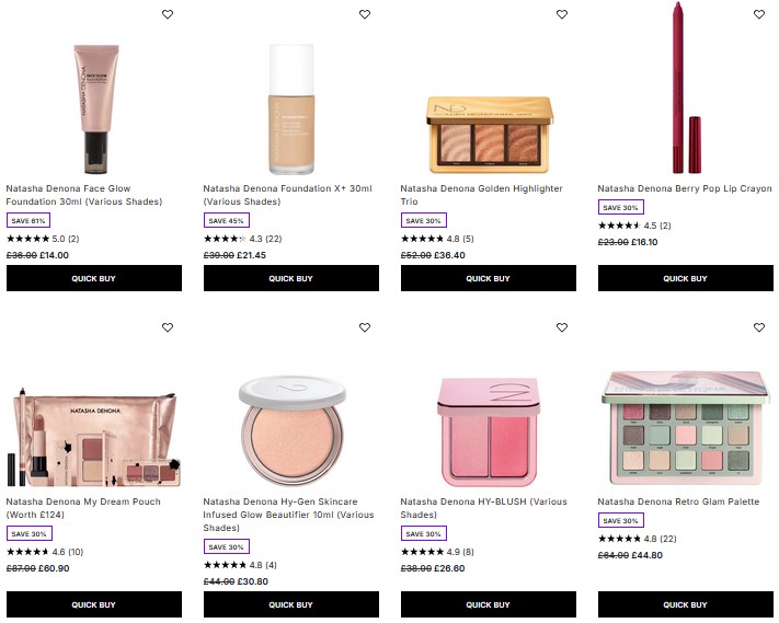 Up to 61% off Natasha Denona at Lookfantastic