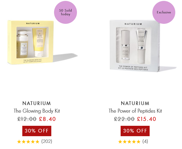30% off selected NATURIUM at Space NK