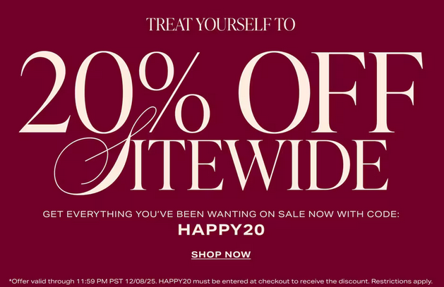 20% off sitewide at Revolve