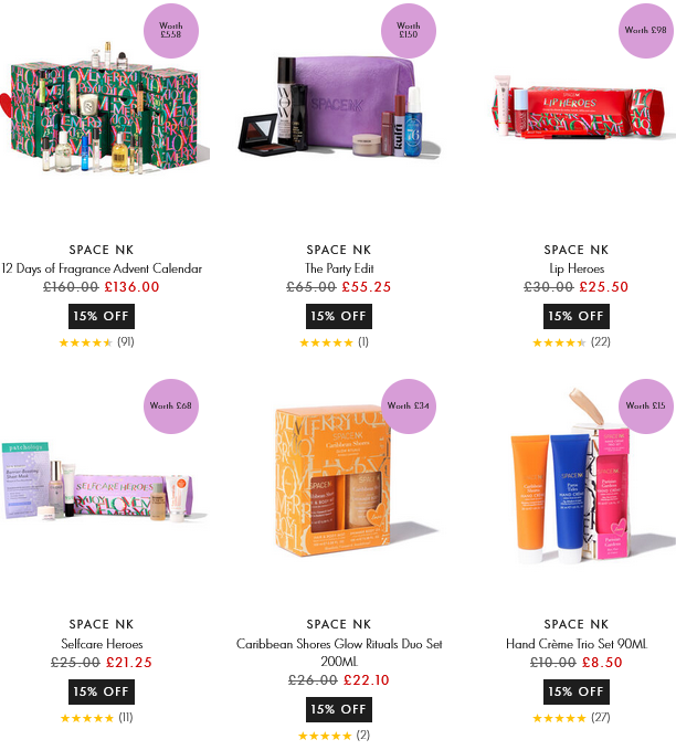 15% off Space NK Beauty Boxes 