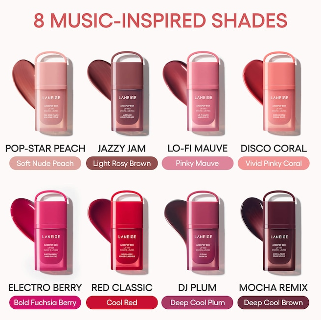 LANEIGE JuicePop Box Lip Oil Stain 12HR Hydrating Tint LANEIGE JuicePop Box Lip Oil Stain 12HR Hydrating Tint