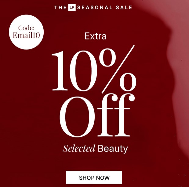 Extra 10% off Lookfantastic sale